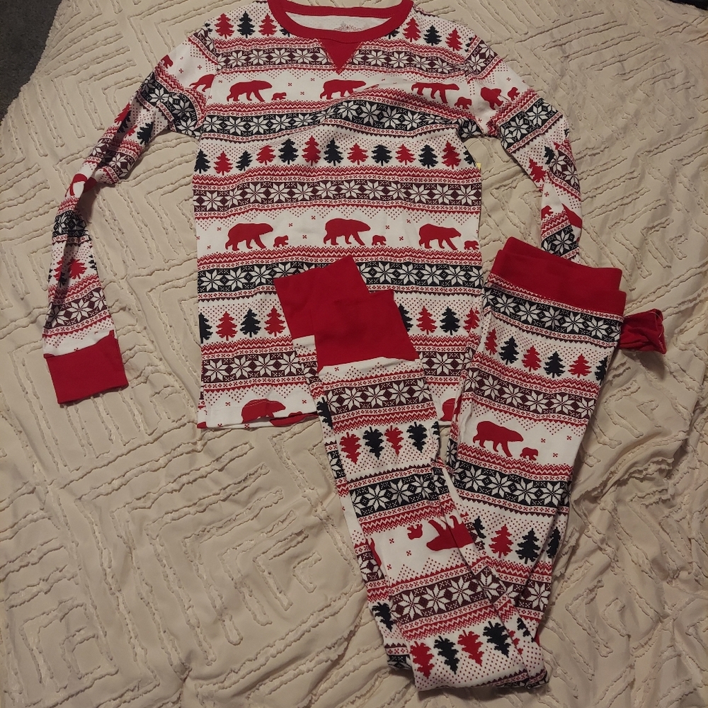 Wondershop NEW Festive Red and White Kids Pajama Set  Nwt 12 Sleepwear